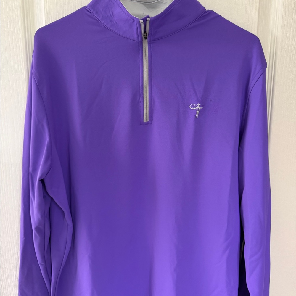 Peter Millar Gray and Purple Pullover
